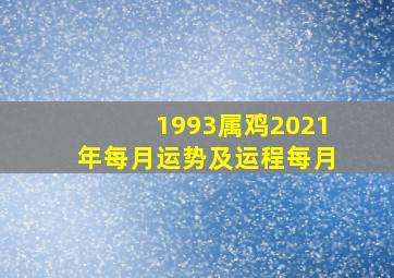 1993属鸡2021年每月运势及运程每月