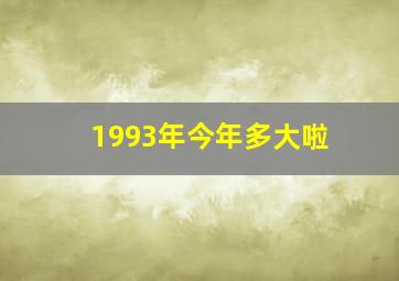 1993年今年多大啦