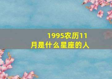 1995农历11月是什么星座的人