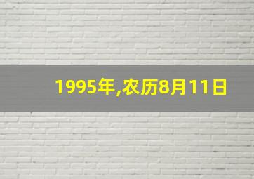 1995年,农历8月11日