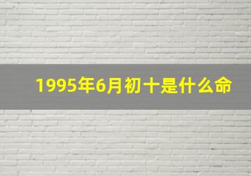 1995年6月初十是什么命