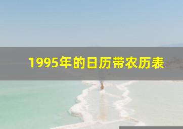 1995年的日历带农历表