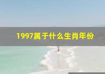 1997属于什么生肖年份