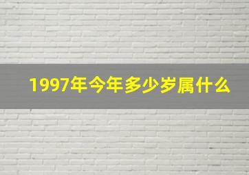 1997年今年多少岁属什么