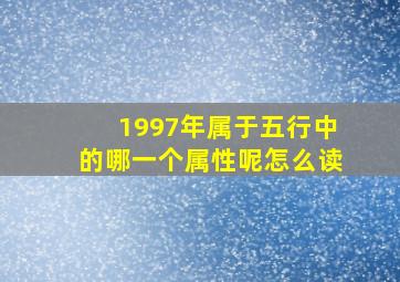 1997年属于五行中的哪一个属性呢怎么读