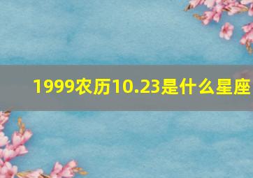 1999农历10.23是什么星座