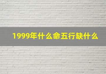 1999年什么命五行缺什么