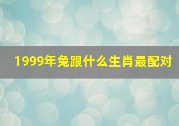 1999年兔跟什么生肖最配对