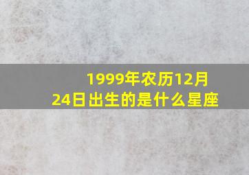 1999年农历12月24日出生的是什么星座