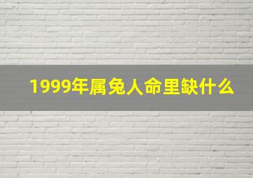 1999年属兔人命里缺什么