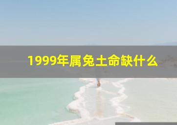 1999年属兔土命缺什么