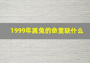 1999年属兔的命里缺什么