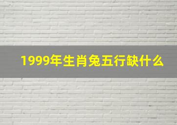 1999年生肖兔五行缺什么