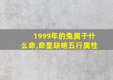 1999年的兔属于什么命,命里缺啥五行属性