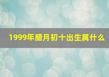 1999年腊月初十出生属什么