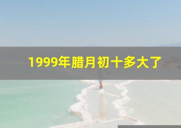 1999年腊月初十多大了