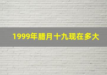 1999年腊月十九现在多大