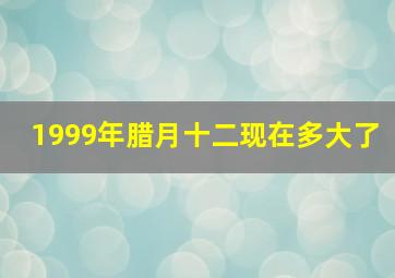 1999年腊月十二现在多大了