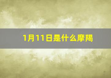 1月11日是什么摩羯