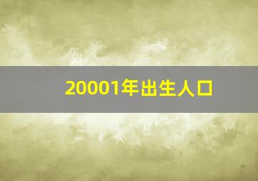 20001年出生人口