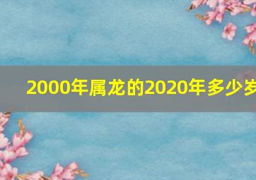 2000年属龙的2020年多少岁