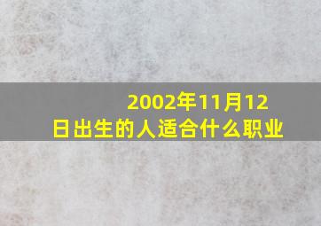 2002年11月12日出生的人适合什么职业