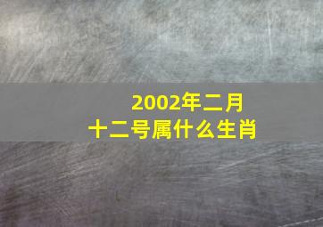 2002年二月十二号属什么生肖