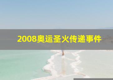 2008奥运圣火传递事件