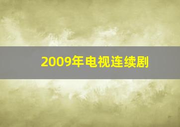 2009年电视连续剧