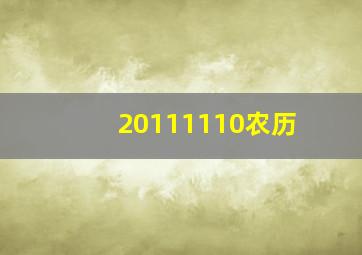 20111110农历