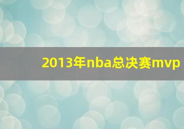 2013年nba总决赛mvp