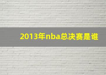 2013年nba总决赛是谁