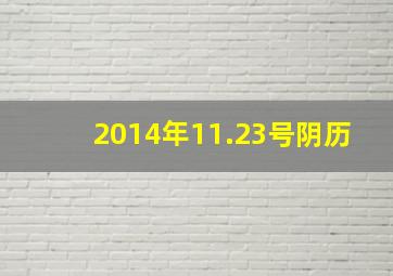 2014年11.23号阴历