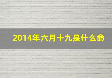 2014年六月十九是什么命