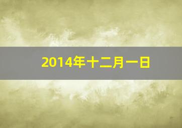 2014年十二月一日