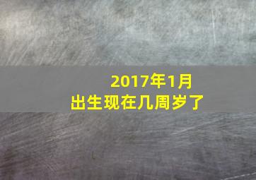 2017年1月出生现在几周岁了