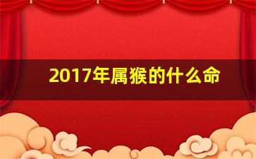 2017年属猴的什么命