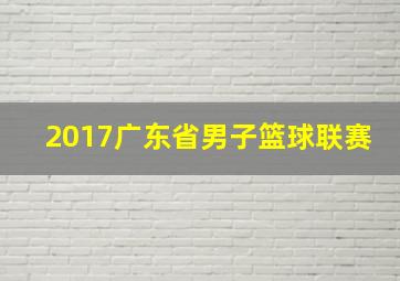 2017广东省男子篮球联赛