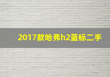 2017款哈弗h2蓝标二手