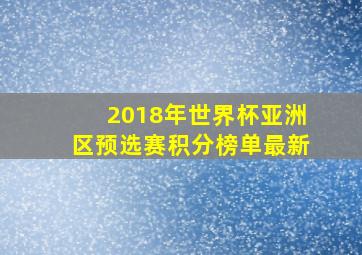 2018年世界杯亚洲区预选赛积分榜单最新