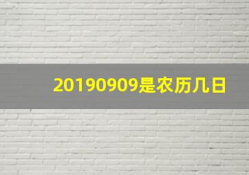 20190909是农历几日