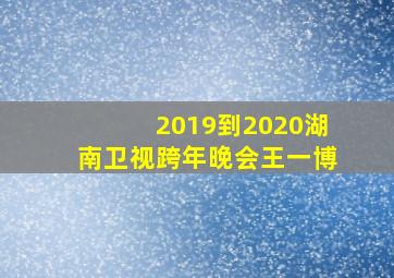 2019到2020湖南卫视跨年晚会王一博