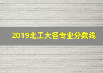 2019北工大各专业分数线