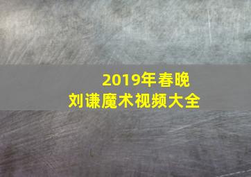 2019年春晚刘谦魔术视频大全