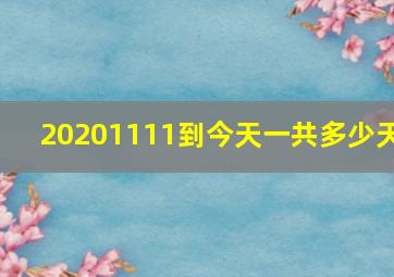 20201111到今天一共多少天