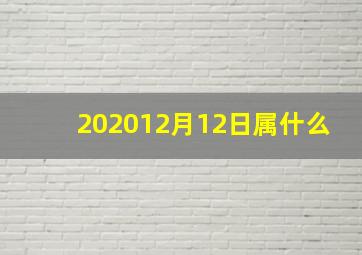 202012月12日属什么