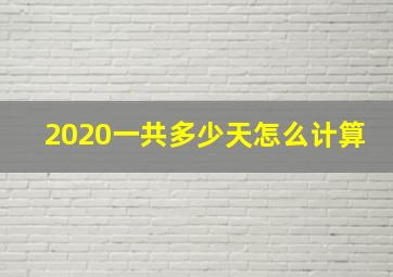 2020一共多少天怎么计算