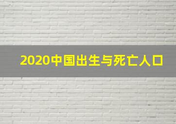 2020中国出生与死亡人口