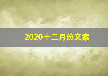 2020十二月份文案