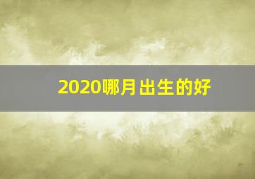 2020哪月出生的好